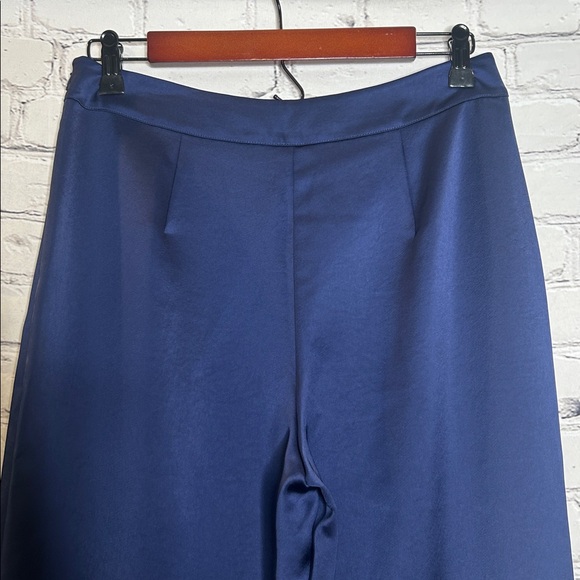 Trina Turk Blue Wide-Leg Pants Size 4 Excellent Condition - Picture 7 of 11